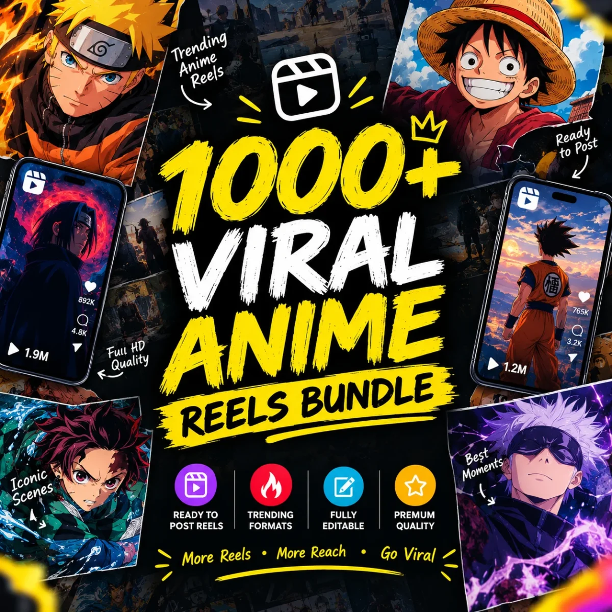 1000+ Viral Anime Reels Bundle